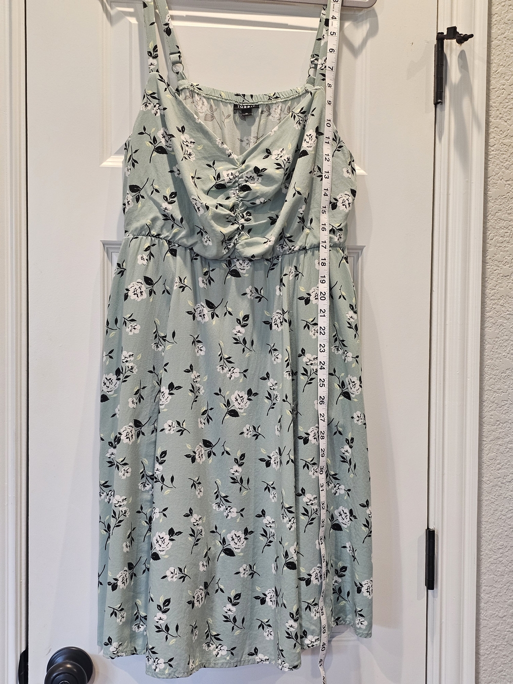Torrid Mini Floral A-Line Sundress Challis Skater Dress Size 0X (12,L) - Picture 9 of 14